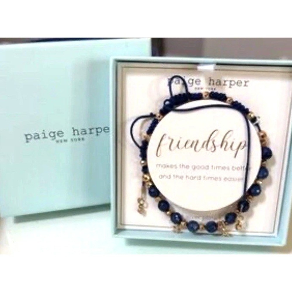 Paige Harper New York Friendship Star and Moon Charm Bracelet Gift New In Box
